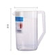 thumbnail image 4 of EeaseMX Hervidor medidor con escala Recipiente para almacenamiento de bebidas con tapa Jarra de agua fría resistente al calor Jarra de jugo de plástico (2500 ml, blanco), 4 of 7