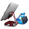 Podium Style Stand With Extended Battery Up To 200% For iPad, iPhone And Other Smart Gadgets - Color: Black main image 1