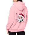 thumbnail image 6 of Christmas Zip Up Hoodies for Women Long Sleeve Xmas Santa Graphic Hooded Sweatshirt with Pockets Jacket Coat Outerwear, 6 of 7