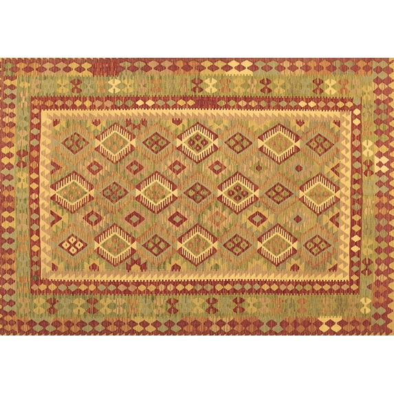 Ahgly Company Indoor Rectangle Southwestern Brown Country Area Rugs, 2' x 5'