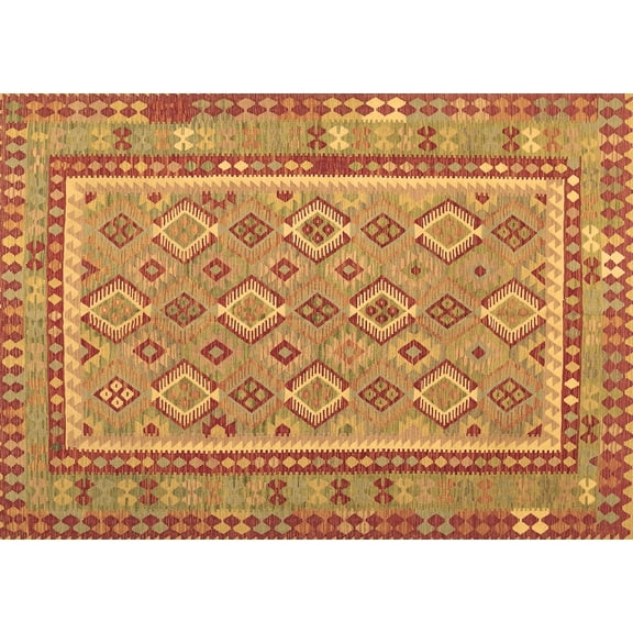 Ahgly Company Indoor Rectangle Southwestern Brown Country Area Rugs, 5' x 7'