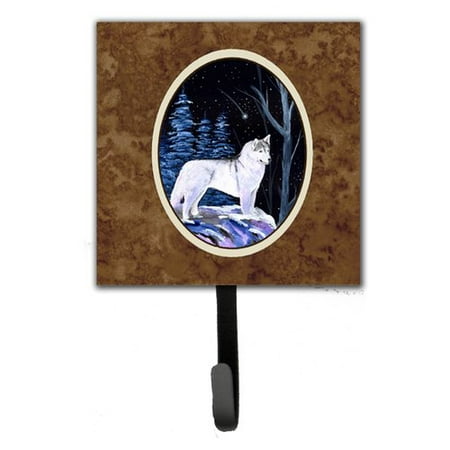 Caroline's Treasures Starry Night Siberian Husky Leash Holder and Wall Hook