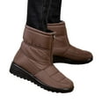 thumbnail image 5 of NOKIO Female Lightweight Snow Boots Women'S Thermal Snow Booties Womens Snow Boots Plush Lined Winter Boot Front Zip Warm Shoes Walking Booties Non Slip Female Indoor Outdoor Snow Boots, 5 of 9