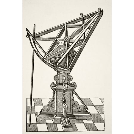 Astronomical Sextant For Measuring Distances After Copper Engraving In Book Tychonis Brahe Astronomiae Instauratae Mechanica Of 1602 From Science And Literature In The Middle Ages By Paul Lacroix