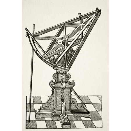Astronomical Sextant For Measuring Distances After Copper Engraving In Book Tychonis Brahe Astronomiae Instauratae Mechanica Of 1602 From Science And Literature In The Middle Ages By Paul Lacroix Publ