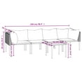 thumbnail image 4 of vidaXL 5 Piece Garden Lounge Set with Cushions Grey Poly Rattan, 4 of 5