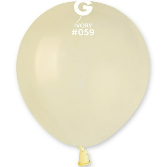 100 Gemar Ivory Balloons 5"