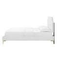 thumbnail image 5 of Platform Bed Frame, Tufted, Full Size, White, Velvet, Bedroom, Modern Contemporary Boutique HB35505, 5 of 12
