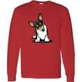 thumbnail image 3 of Inktastic Tri Color Corgi Long Sleeve T-Shirt, 3 of 5
