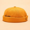 thumbnail image 2 of yunLXY Hijab Cap for Women Yellow Muslim hat Men Women Hat Cap Casual Docker Sailor Mechanic Brimless Solid Color Hat One Size 1PC, 2 of 2