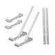 thumbnail image 1 of Juego de soportes de aluminio para canalones de 5" con fijación sin alero, clip de fijación resistente con tornillos, drenaje de alero resistente, 1 of 8