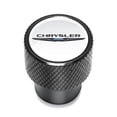 thumbnail image 2 of Chrysler Logo in White on Black Aluminum Tire Valve Stem Caps, 2 of 5