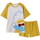thumbnail image 2 of Conjunto de pijama de verano de manga corta para mujer, pantalones cortos, ropa de hogar con dibujos animados, holgada, bonita, informal, sencilla y con contraste de color, 2 of 5