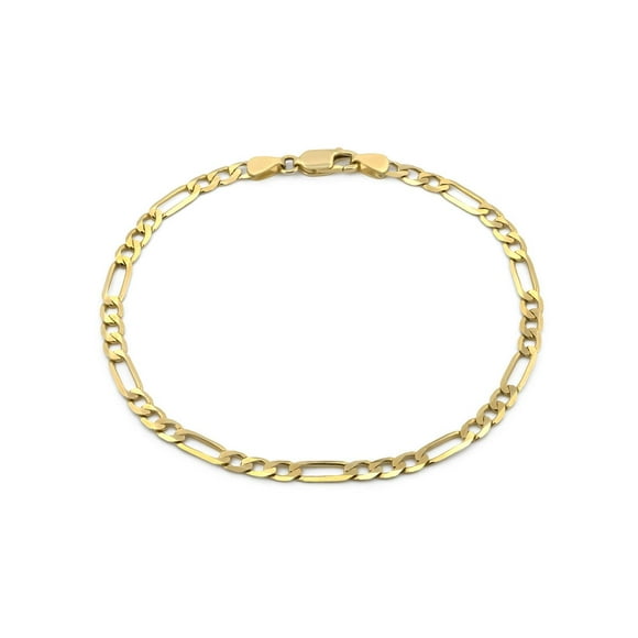 Pulsera Pulso Figaro 21 cm 3 mm Oro Sólido 14k