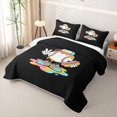 thumbnail image 3 of Feelyou Baseball Ice Crean Drip Bed Spread Queen for Boys Girls, Streetwear Hotdog Queen Coverlet Set, 3 Pieces, 3 of 7