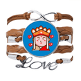thumbnail image 1 of Viaje de monjes Pulsera de cuero Negro trenzado pulsera de cuerda de amor Unbranded  M, 1 of 3