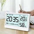 thumbnail image 3 of Students Use Silent Alarm Clock Childrens Intelligent Temperature Measurement Humidity Sense Luminous Electric Clock Bedroom Wakes Up Digital Clock, 3 of 9
