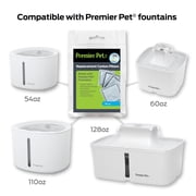 Premier Pet Replacement Carbon Filters for Dog and Cat Fountains, Pack of 4