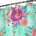 thumbnail image 3 of Pioneer Flower Floral Print Pattern Shower Curtain 84"x72", Bathroom Decorative Shower Curtain Set with 12 Hooks, Waterproof Washable, 3 of 6