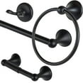 thumbnail image 3 of Bathroom Hardware Accessory Set Includes 24 Towel Bar, Toilet Paper Holder, Hand Towel, 3 of 4