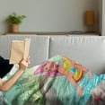 thumbnail image 3 of Mermaid Soft Flannel Fleece Throw Blanket, Teen Boy and Mermaid Swimming Together in Tropical Island Funny Love Theme, Cozy Plush for Indoor and Outdoor Use, 50" x 60", Multicolor, by Ambesonne, 3 of 5