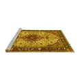 thumbnail image 2 of Ahgly Company Machine Washable Indoor Rectangle Medallion Yellow Traditional Area Rugs, 2' x 5', 2 of 4