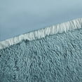 thumbnail image 3 of Mainstays Shaggy Faux Fur 3 Piece Teal Comforter Bed Set, Comforter and Shams, King, 3 of 7