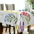 thumbnail image 3 of GZHJMY Herb Wild Flower Tablecloth, Rectangle Waterproof Washable Polyester Table Cover for Picnic Dinner Holiday Party Decor, 54 x 72 Inch, 3 of 7