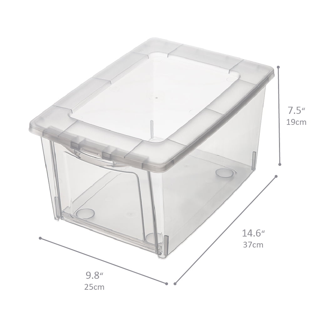 Mainstays Extra Tall Clear Shoe Box with Lid, Plastic - Walmart.com in 2023
