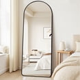 thumbnail image 2 of 58"x19" Full Length Floor Mirror with Stand, Freestanding Standing Arch Full Body Mirrors for Bedroom, Living Room, Hallway, Gold, 2 of 7