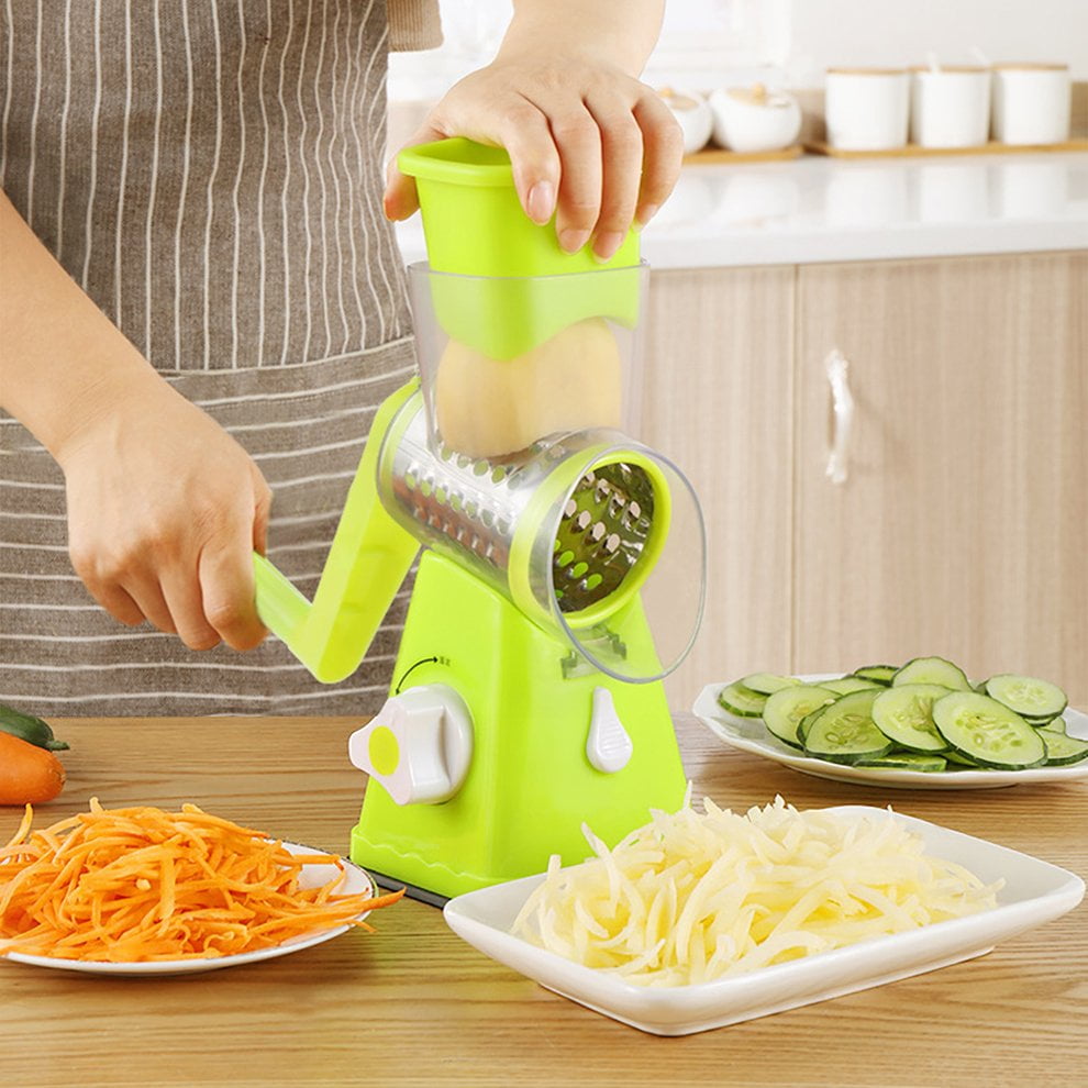 Manual Vegetable Cutter Slicer Kitchen Multifunctional Round Mandoline