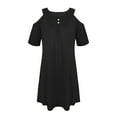 thumbnail image 5 of DYMADE Women Casual Off Shoulder Short Sleeve Dress, 5 of 6