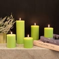 thumbnail image 2 of CANDWAX 3x3 Pillar Candle Set of 3 - Decorative Rustic Candles Unscented and No Drip Candles - Ideal as Wedding Candles or Large Candles for Home Interior - Black Green Candles, 2 of 125