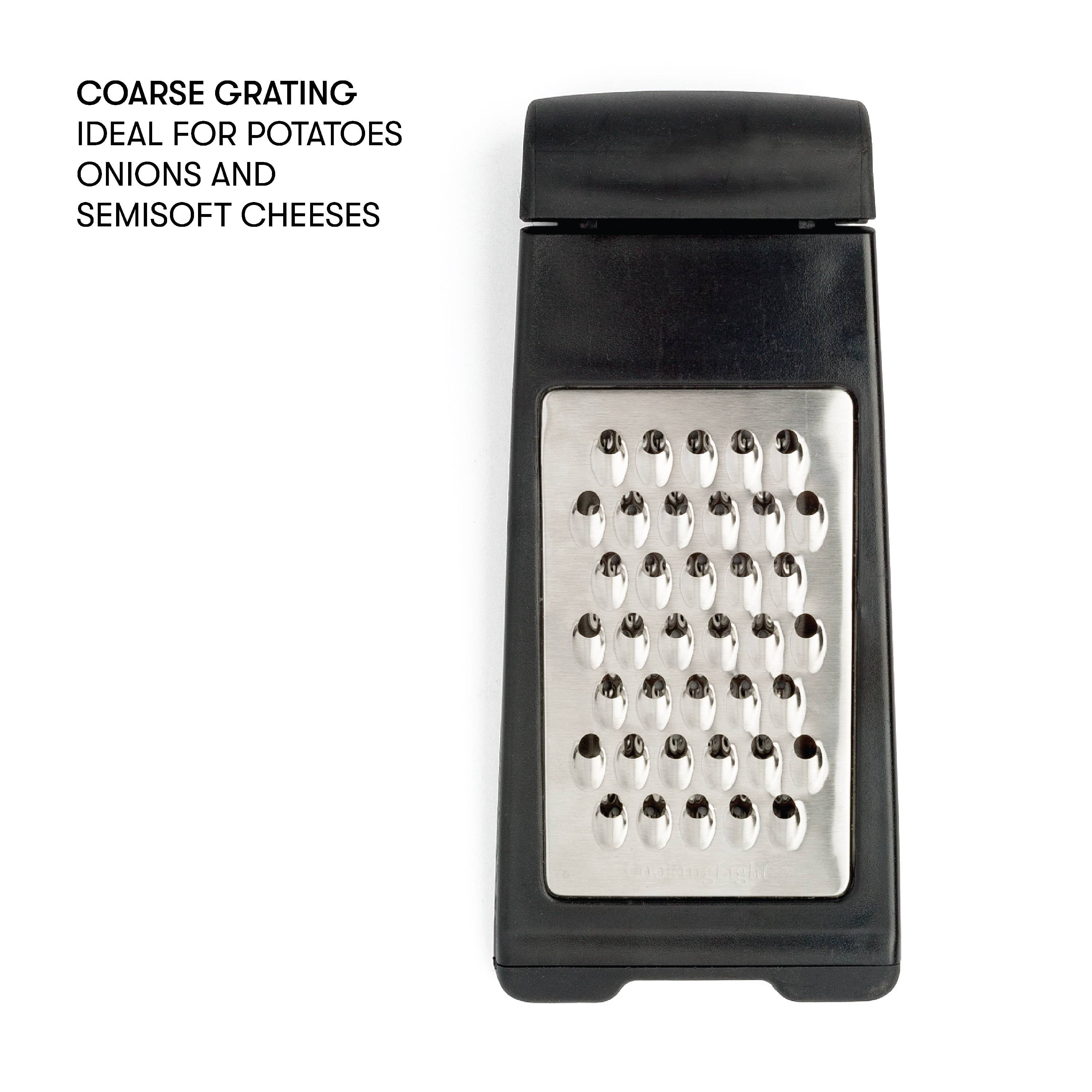 Cooking Light Multifunctional Stainless Steel Folding Grater Zester for Easy Storage, Black