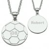 Personalized Planet Silver-Tone Soccer Necklace