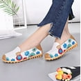 thumbnail image 4 of Fesfesfes Loafers Women Round Toe comfortable Synthetic printed flat casual peas shoes loafers walking shoes 38(7.5), 4 of 5