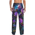 thumbnail image 7 of Salouo Starry Night Iris Field Print Pajama Pants for Men, Lounge Pants Elastic Waistband Casual Men's sleepwear Loungewear Sleep Pajama Pant -Large, 7 of 7