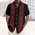 thumbnail image 2 of Playeras Lisas Para Hombre, Moda De Verano Para Hombre, Informal, Playero, Estampado Digital 3D, Solapa, Botón, Camisa De Manga Corta, Camiseta Hawaiana, 2 of 4