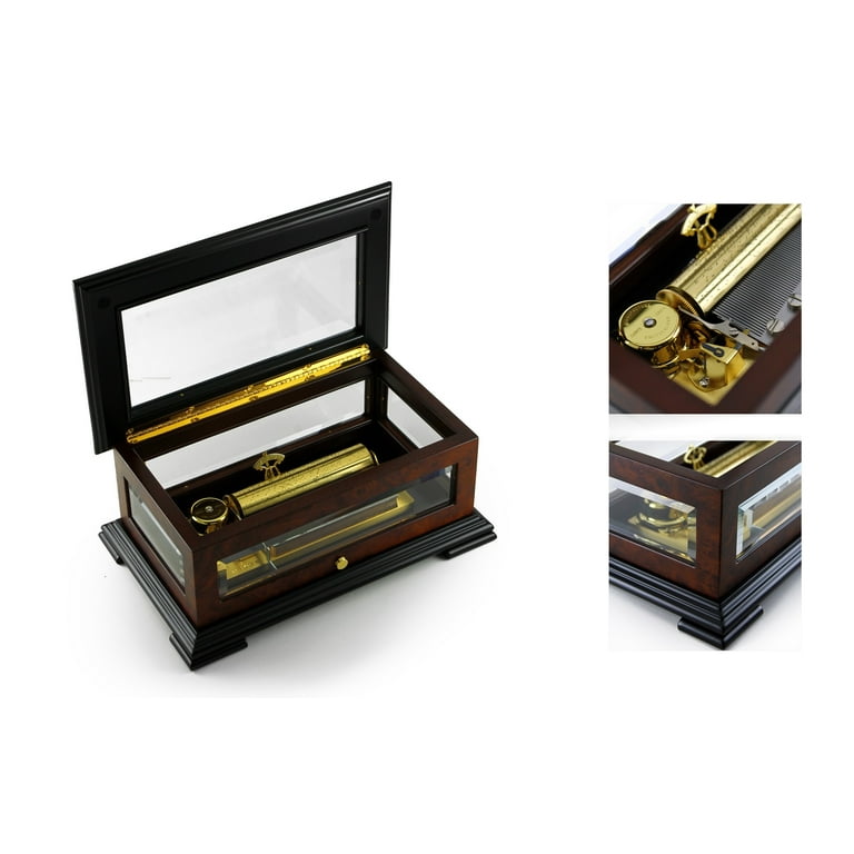 Handcrafted 50 Note Sankyo Beveled Glass Music Box - All I Ask Of