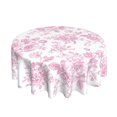 thumbnail image 1 of Mantel GOLIANDA rosa con estampado floral, 178 cm, redondo, poliéster, 1 of 6