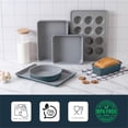 thumbnail image 5 of Country Kitchen Heavy Duty Baking Pans Bakeware Set with Textured Silicone Coating, Navy, 6-Piece, 5 of 9
