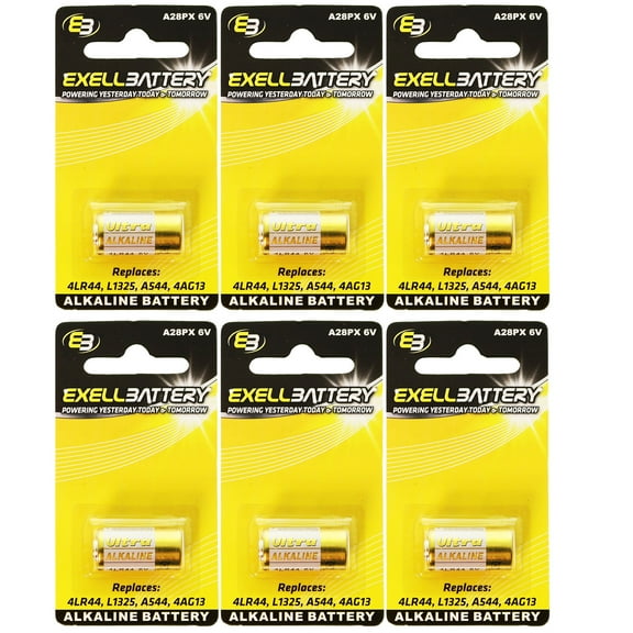 6x Alkaline 6V Battery Compatible with 4LR44 L1325 4AG13 for Electronic Locks