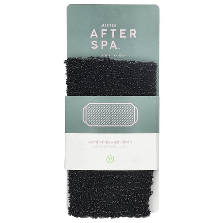 AfterSpa Exfoliating Wash Cloth, Black, 1 Wash Cloth