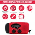 thumbnail image 3 of Klonfd Solar Radio Am/FM Radio Emergency Solar With Crank Mobile Power 2000MAH LED Flashlights Am/FM/NOAA Weather Alert Charging Methods Weather, 3 of 3