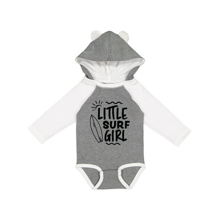 

Inktastic Little Surf Girl with Surfboard Gift Baby Girl Long Sleeve Bodysuit