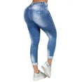thumbnail image 3 of LilyLLL Womens Skinny High Waist Jeans Distressed Ripped Front Washed Denim Pants, 3 of 3