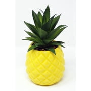 Mainstays 7.2" Artificial Succulent in Yellow Pineapple Planter (7.2"H x 4"W x 4"D)
