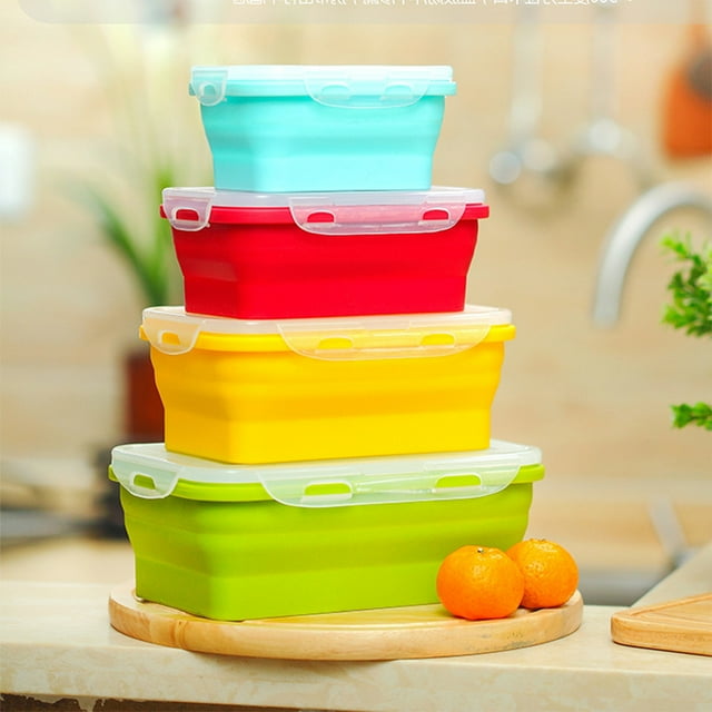 Baohd Silica Gel Convenient And Stylish Solution For Quick Lunch Break With Multiple Colors And Specifications To Choose yellow 350ml 1Set