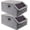 Grey, variant on Stckble Ht Storge for Bsebll Cps, Holds up to 30 Cps with Crdbord, Ht Orgnizer for Women & Men, 2 count Ht Storge Boxes for Closet, Grey