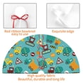 thumbnail image 4 of Yiaed Trucks And Excavators Print Christmas Tree Skirt , Tree SkirtsTree Mat for Christmas Winter Holiday Indoor Decorations-30", 4 of 7